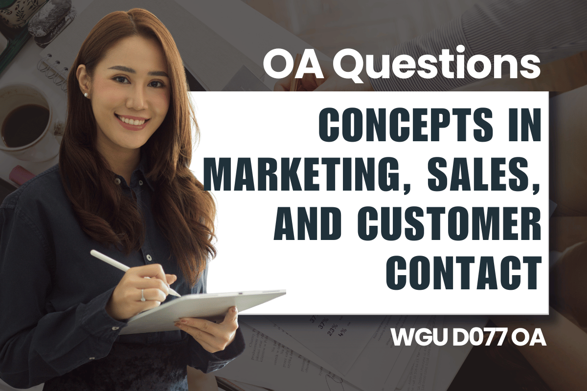 250 WGU D077 OA Questions and Answers