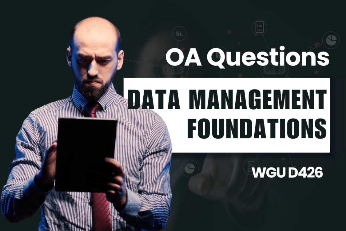 WGU D426 OA Questions and Answers