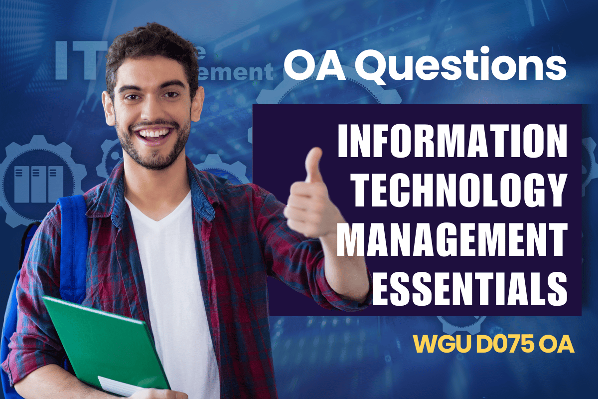 250 WGU D075 OA Questions and Answers