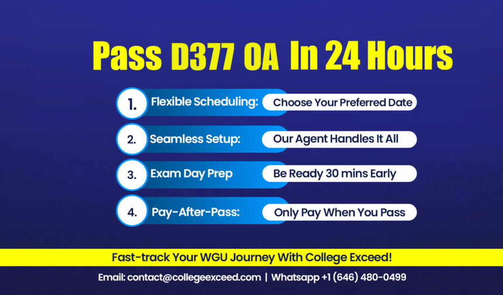 WGU D377 OA Questions and Answers