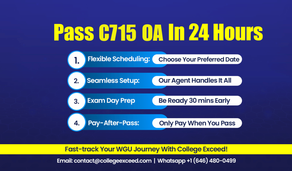 WGU C715 OA Questions and Answers