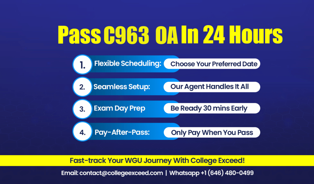 WGU C963 OA Questions and Answers
